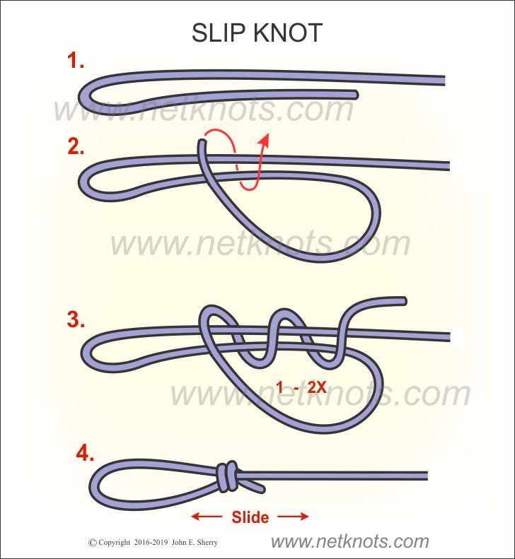 how to tie a sliding knot