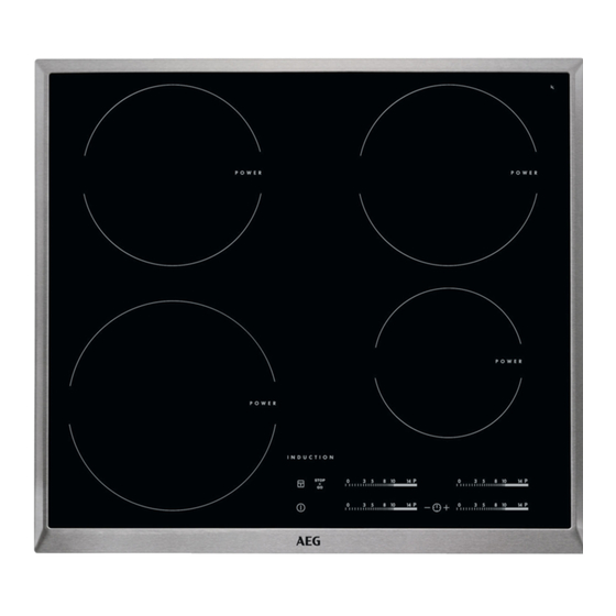 how to unlock aeg induction hob