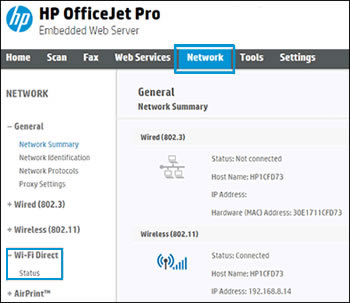 hp printer change wifi