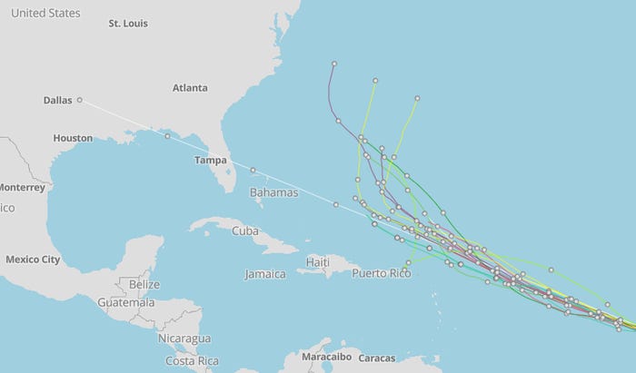 hurricane lee spaghetti model