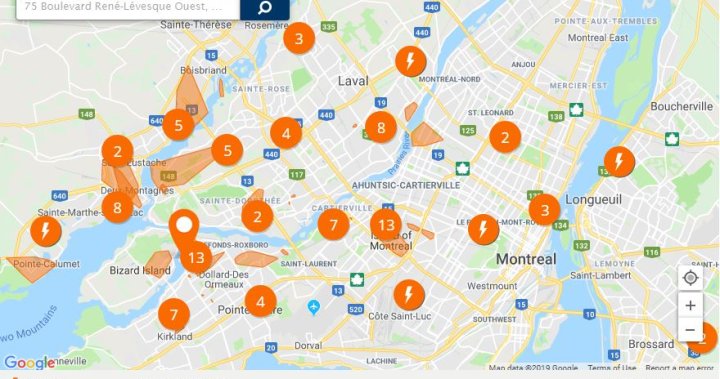 hydro quebec outage montreal