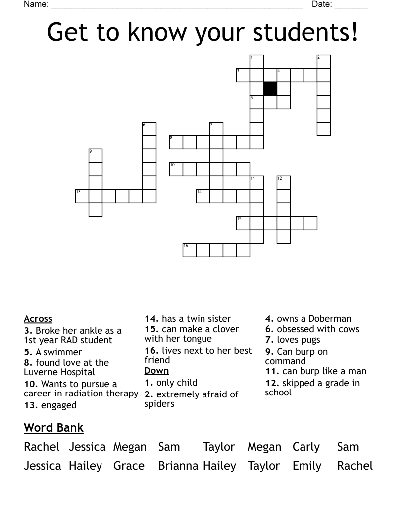 i already know her crossword