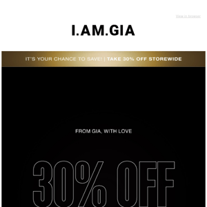 i am gia discount code