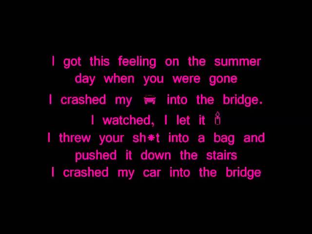 i crashed my car lyrics