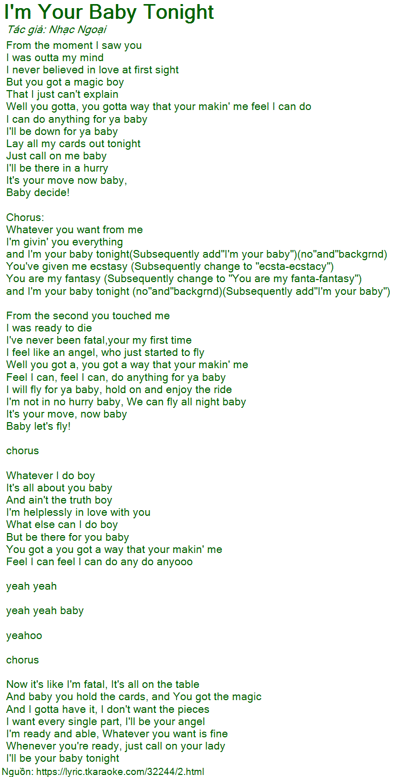 i ll be your baby tonight lyrics