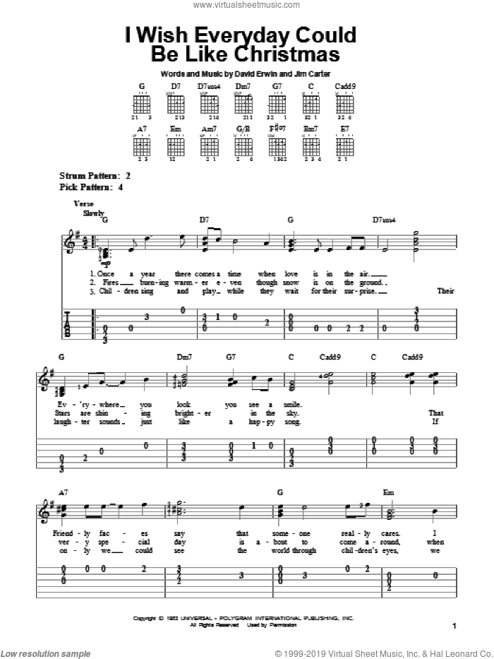 i wish it could be christmas everyday chords