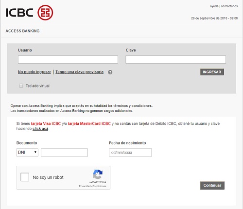 icbc access banking