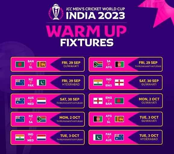 icc world cup 2023 warm up matches live streaming