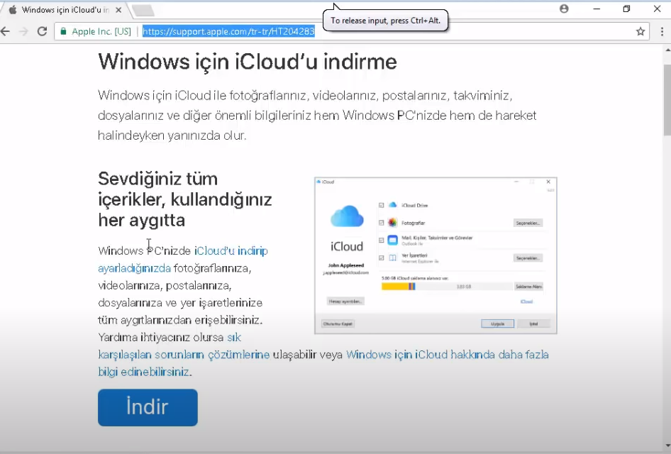 icloud bilgisayara aktarma