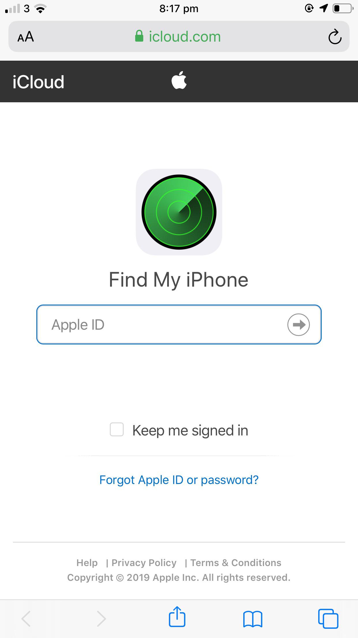 icloud find my iphone