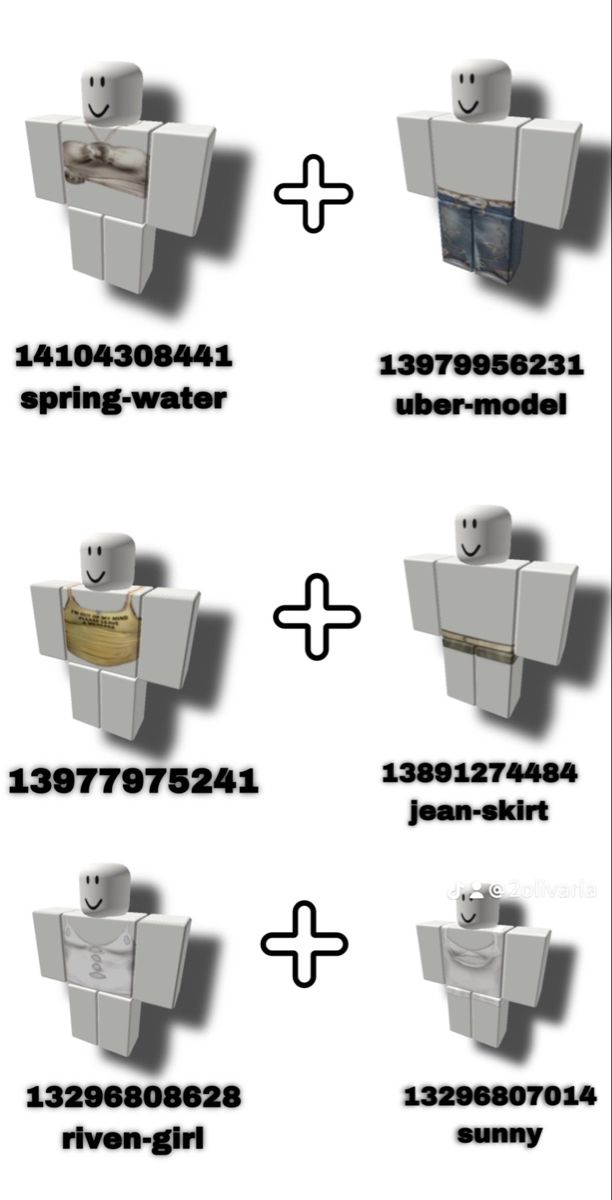 id roblox clothes