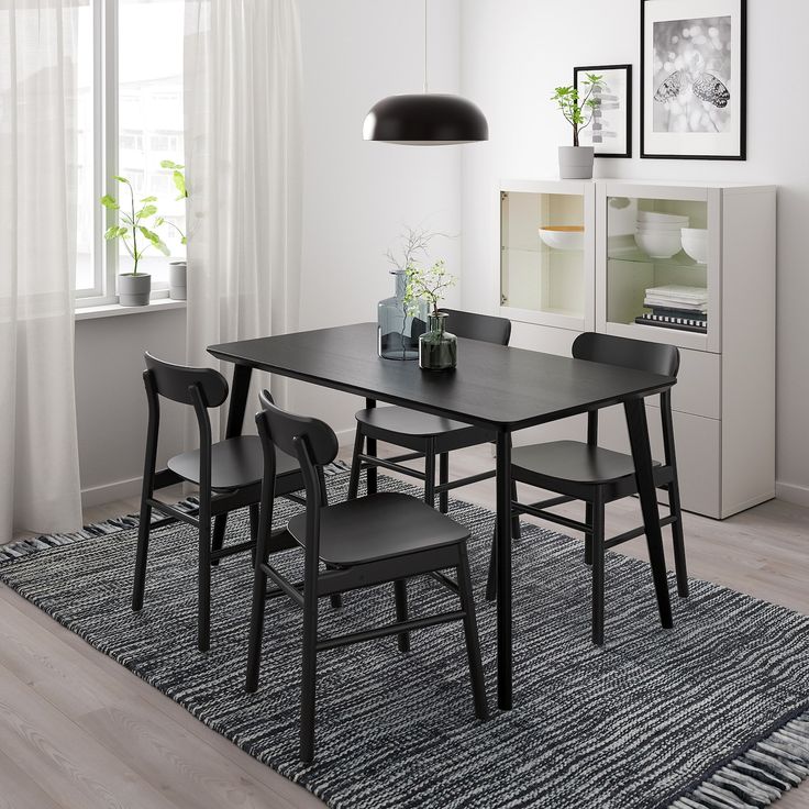 ikea black dinning table