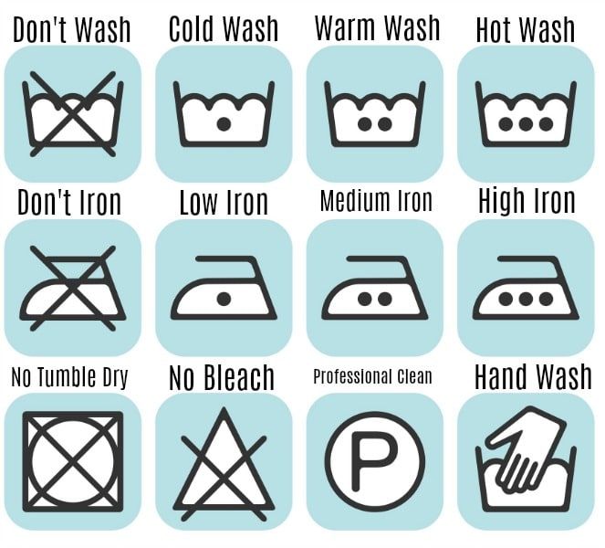 ikea wash symbols