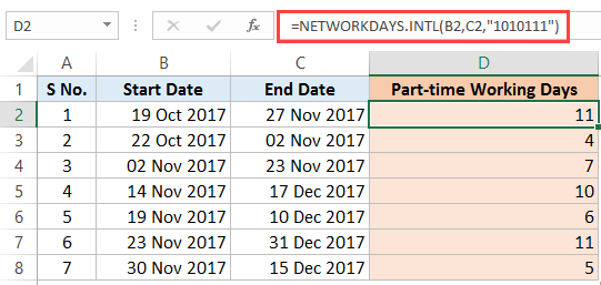 iki tarih arasındaki iş günü sayısını hesaplama excel