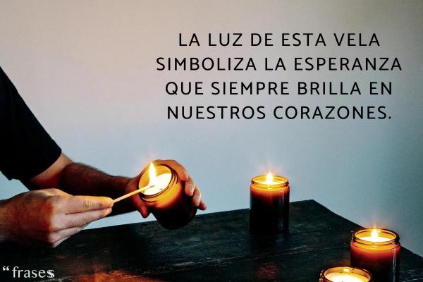 imagen de velas encendidas con frases