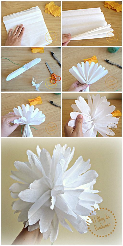 imagenes de flores hechas con papel crepe