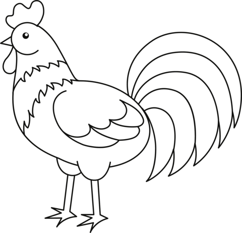 imagenes de un gallo para dibujar