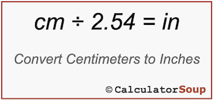 inches to cm conversion calculator