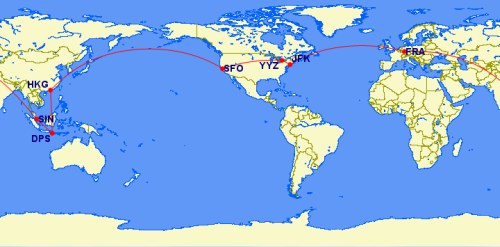 indonesia flights from toronto