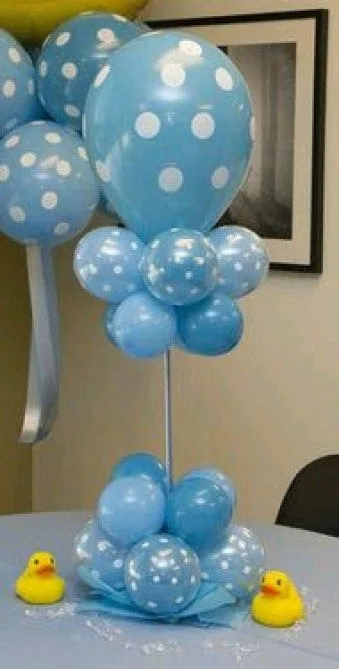 infantil centros de mesa con globos