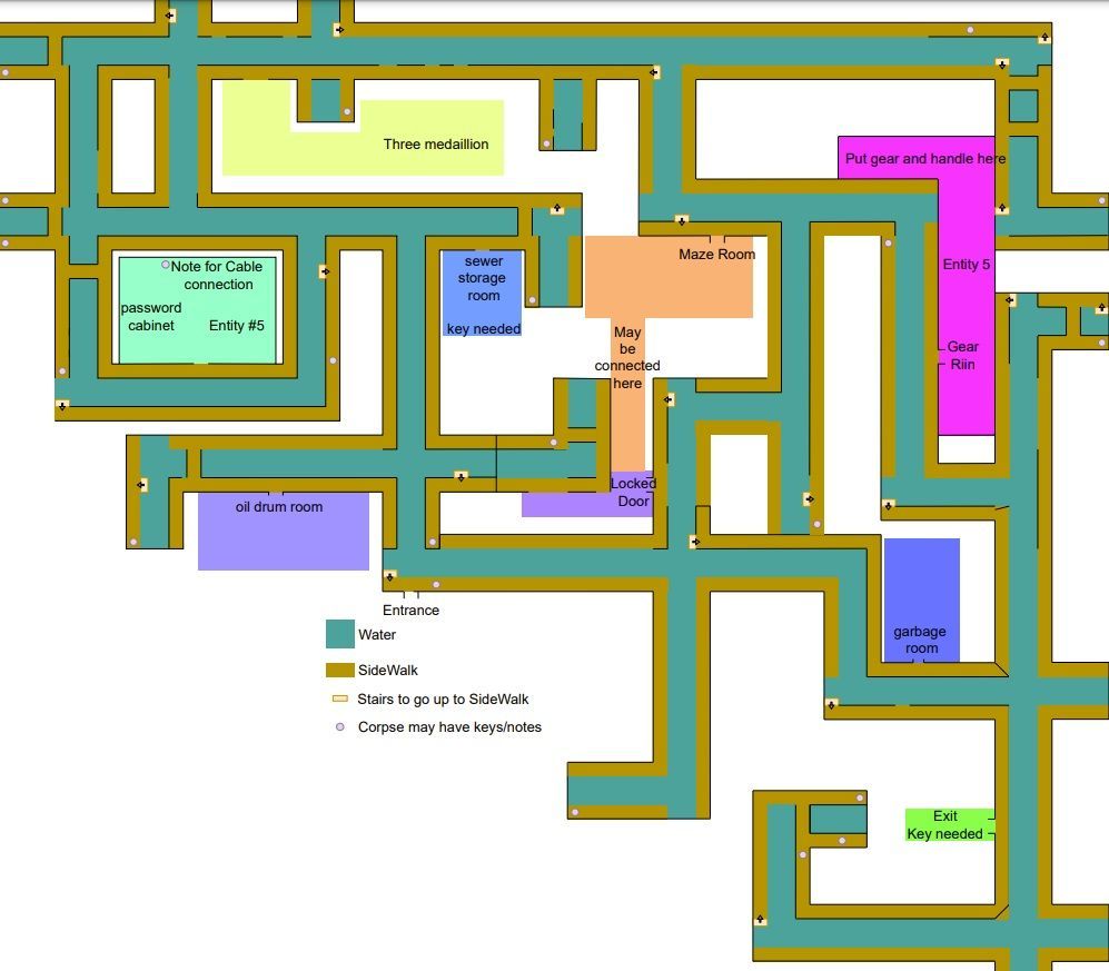 inside the backrooms sewer map