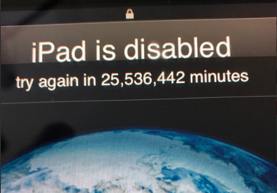 ipad locked out