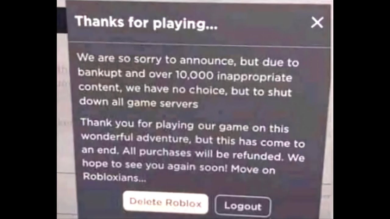 is roblox getting deleted in 2024