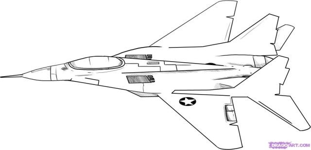 jet airplane coloring pages