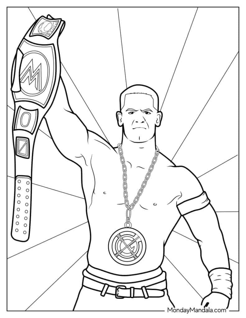 john cena coloring pages