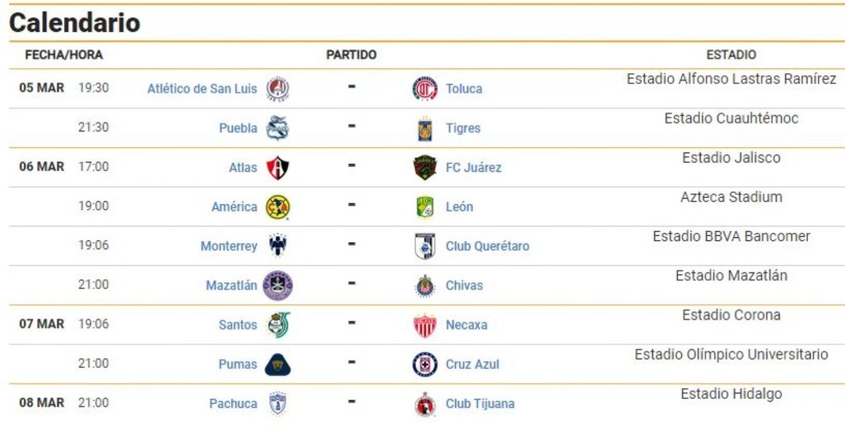 jornada 10 liga mx 2021