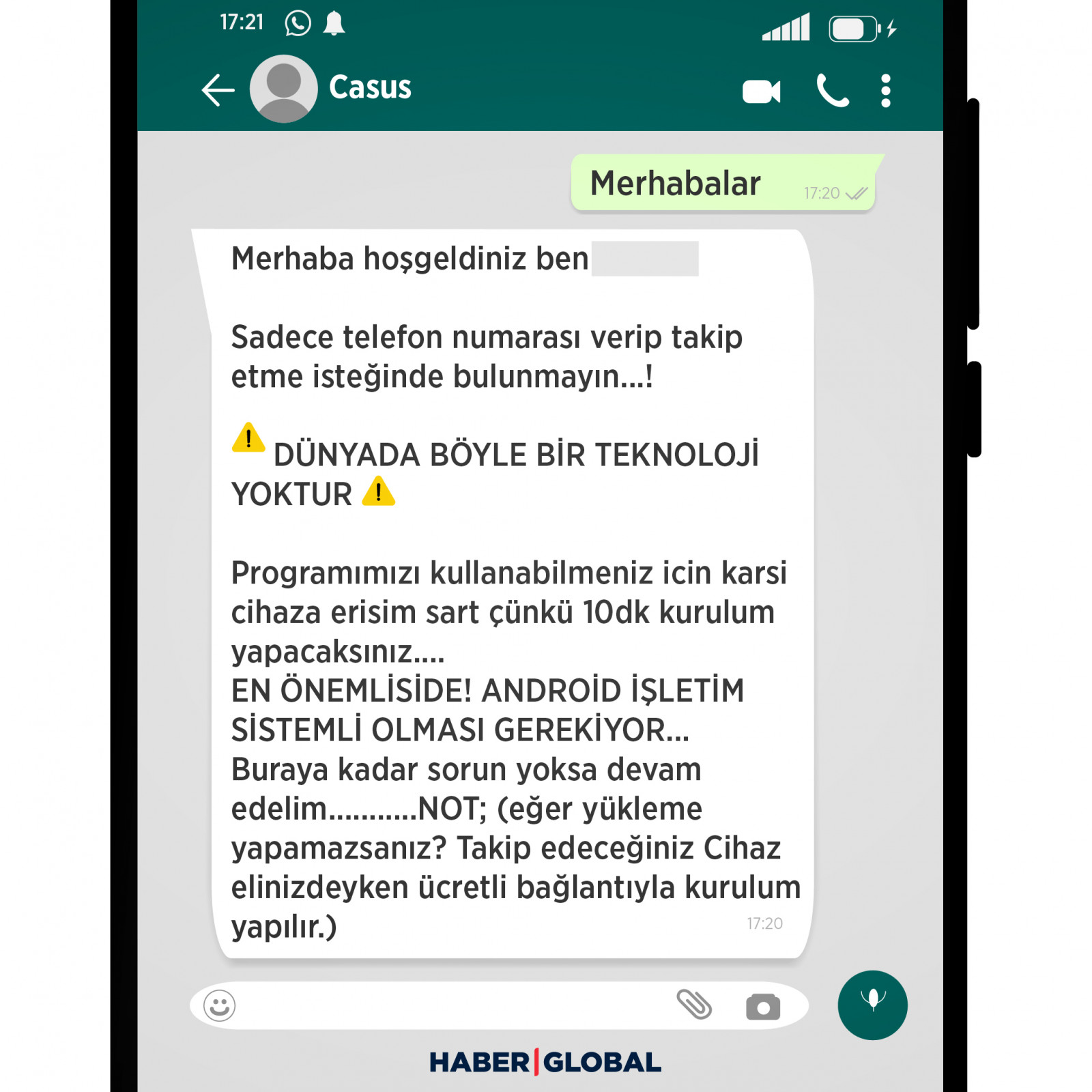 karşı tarafın whatsapp konuşmalarını görme