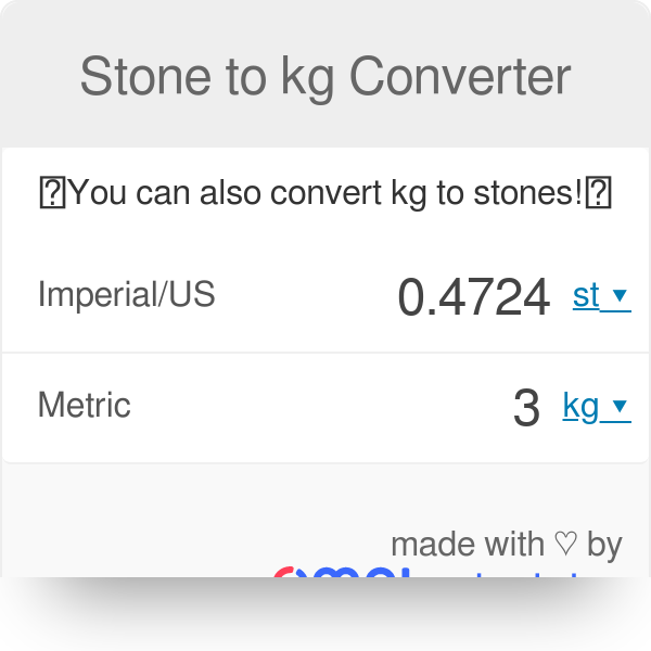 kg to stone converter