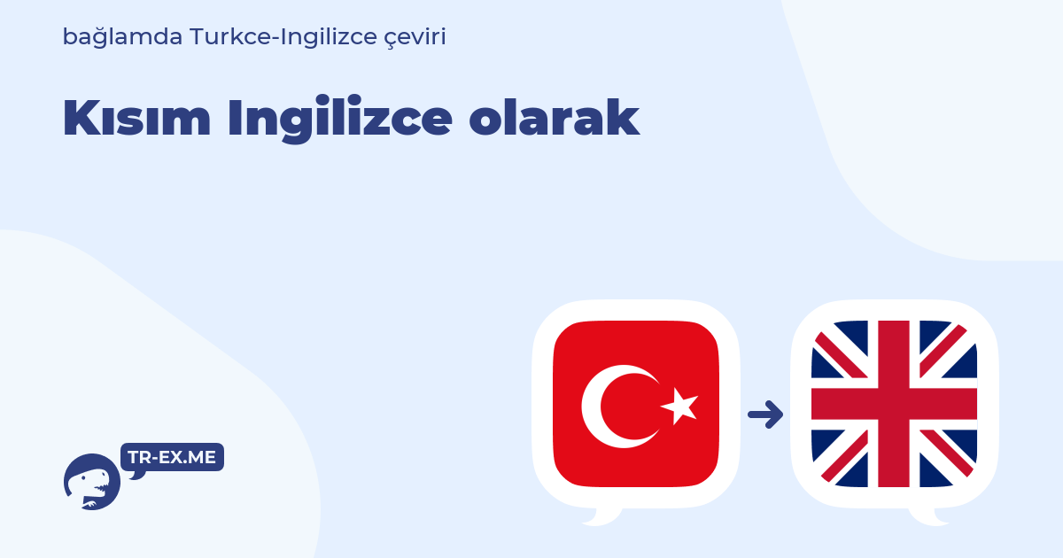 kısım ingilizce