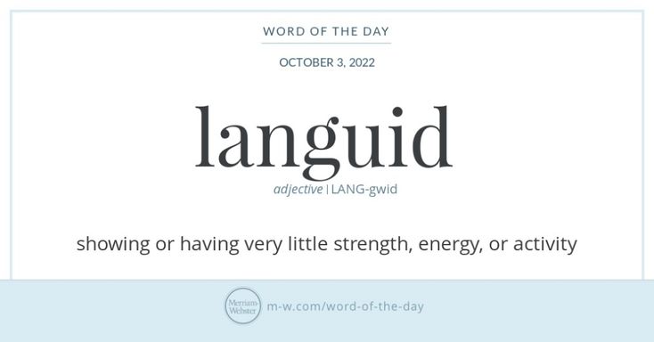 languid meaning