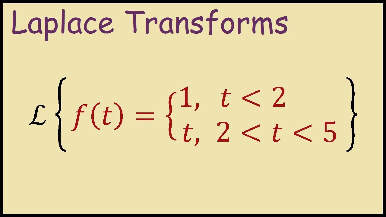 laplace transformation of piecewise functions