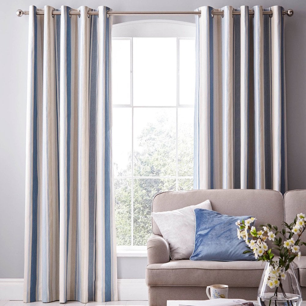 laura ashley striped curtains