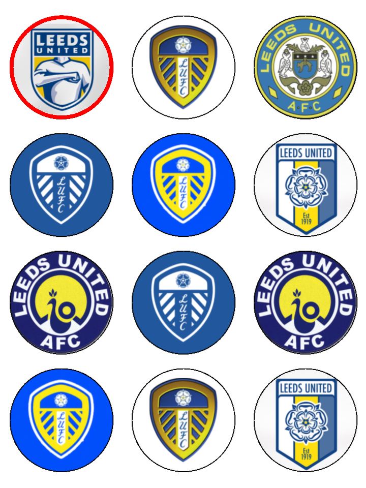 leeds united cake toppers