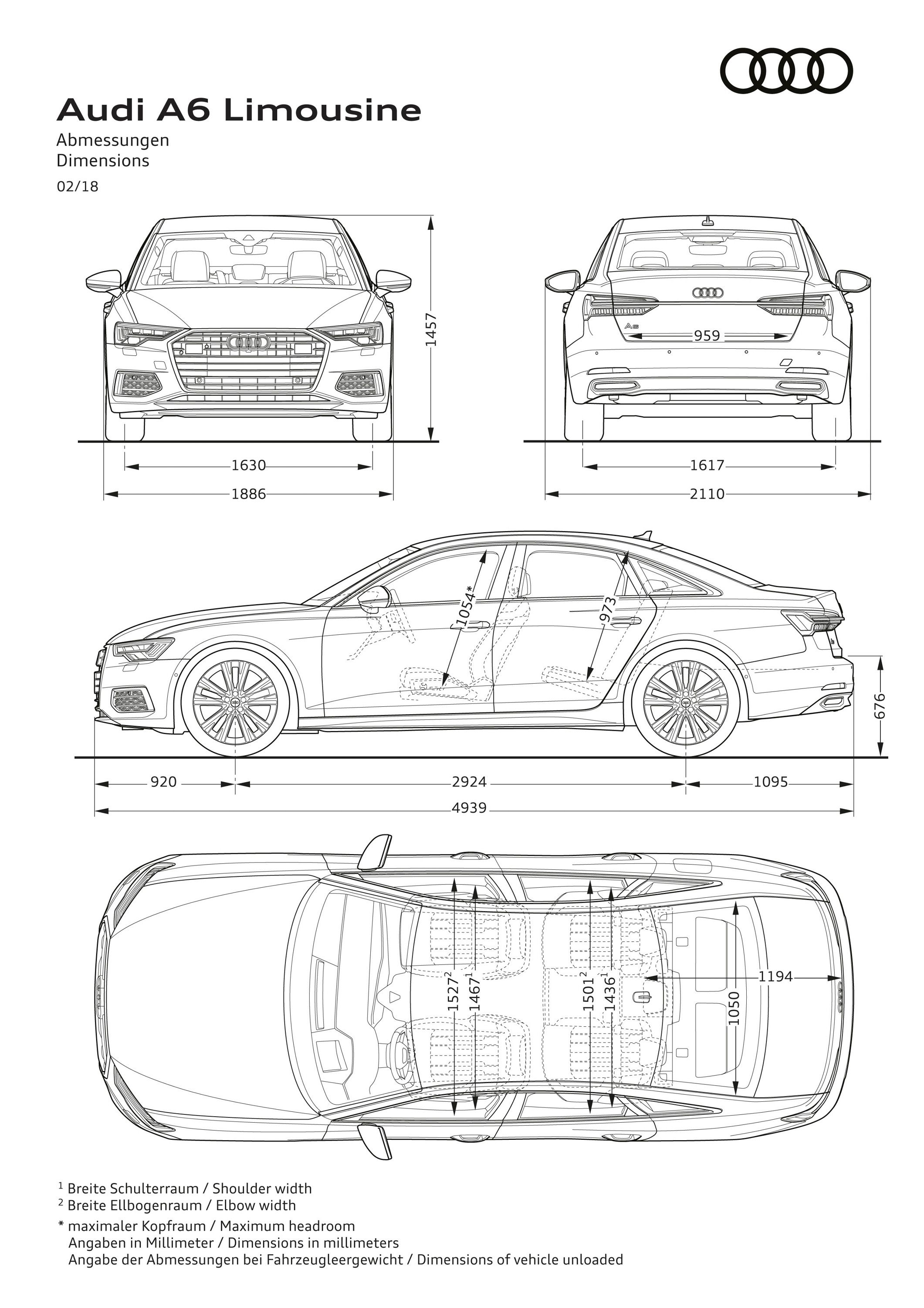 length of an audi a6