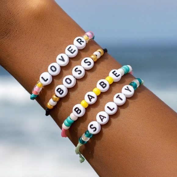 letter bead bracelets