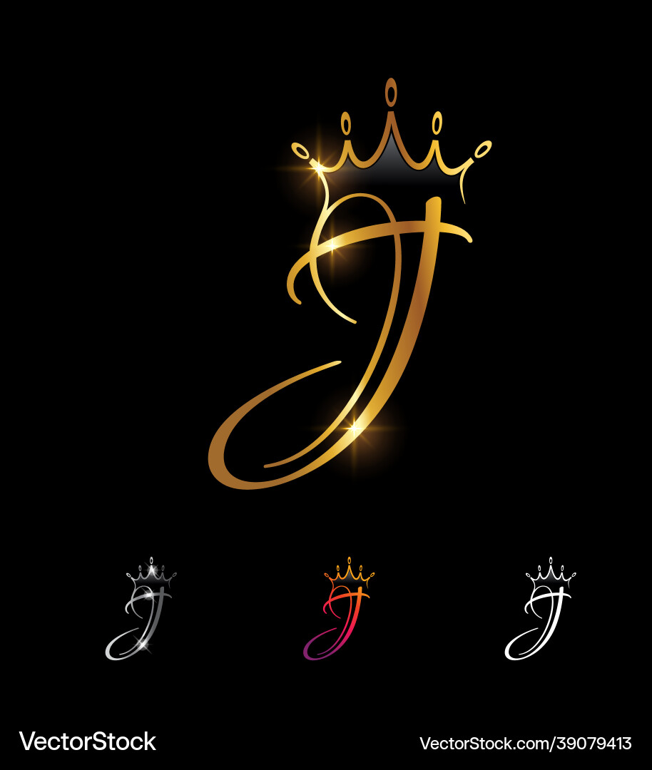 letter j with a crown on top