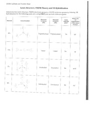 lewis structures and vsepr worksheet answers