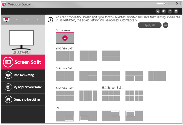 lg onscreen control download