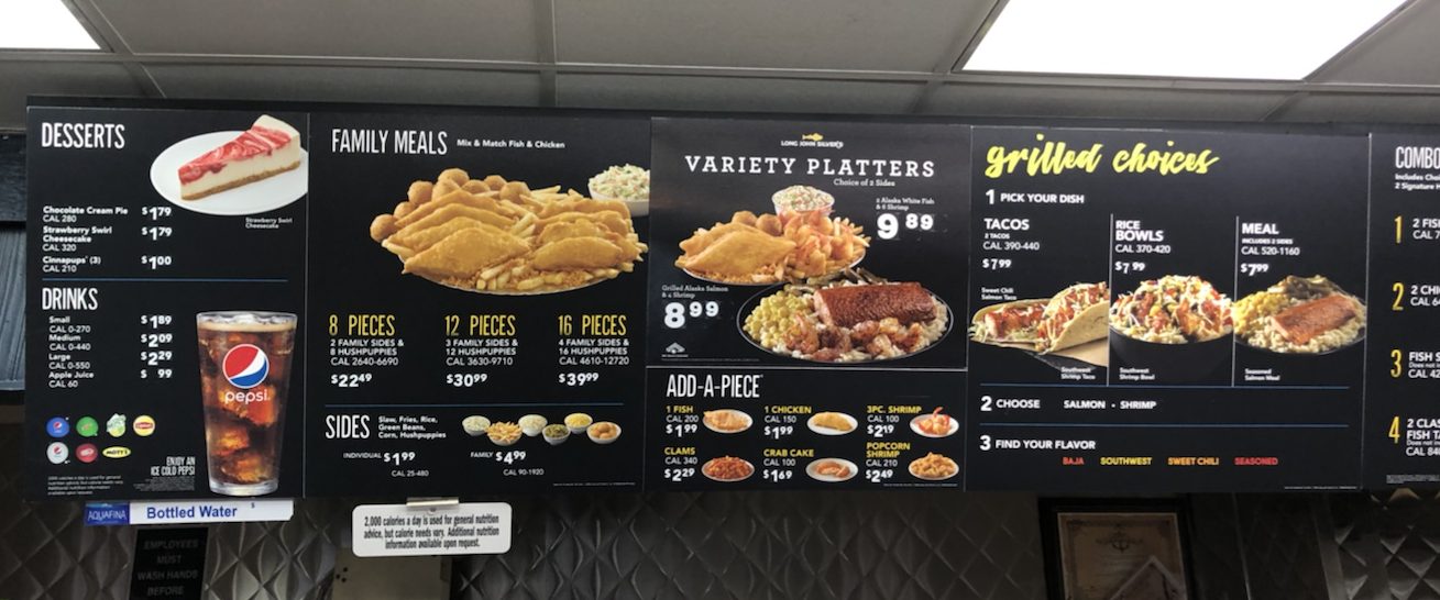 long johns silvers menu