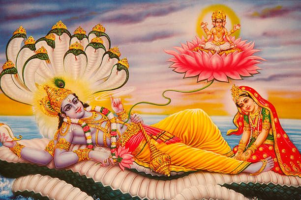 lord vishnu sleeping images