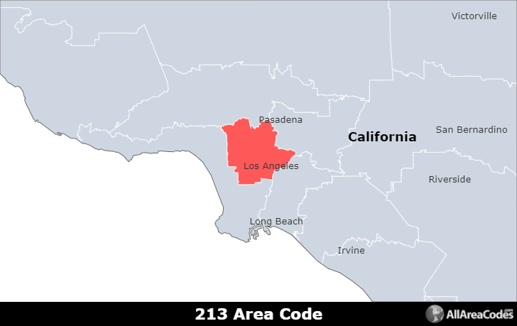 los angeles california area code