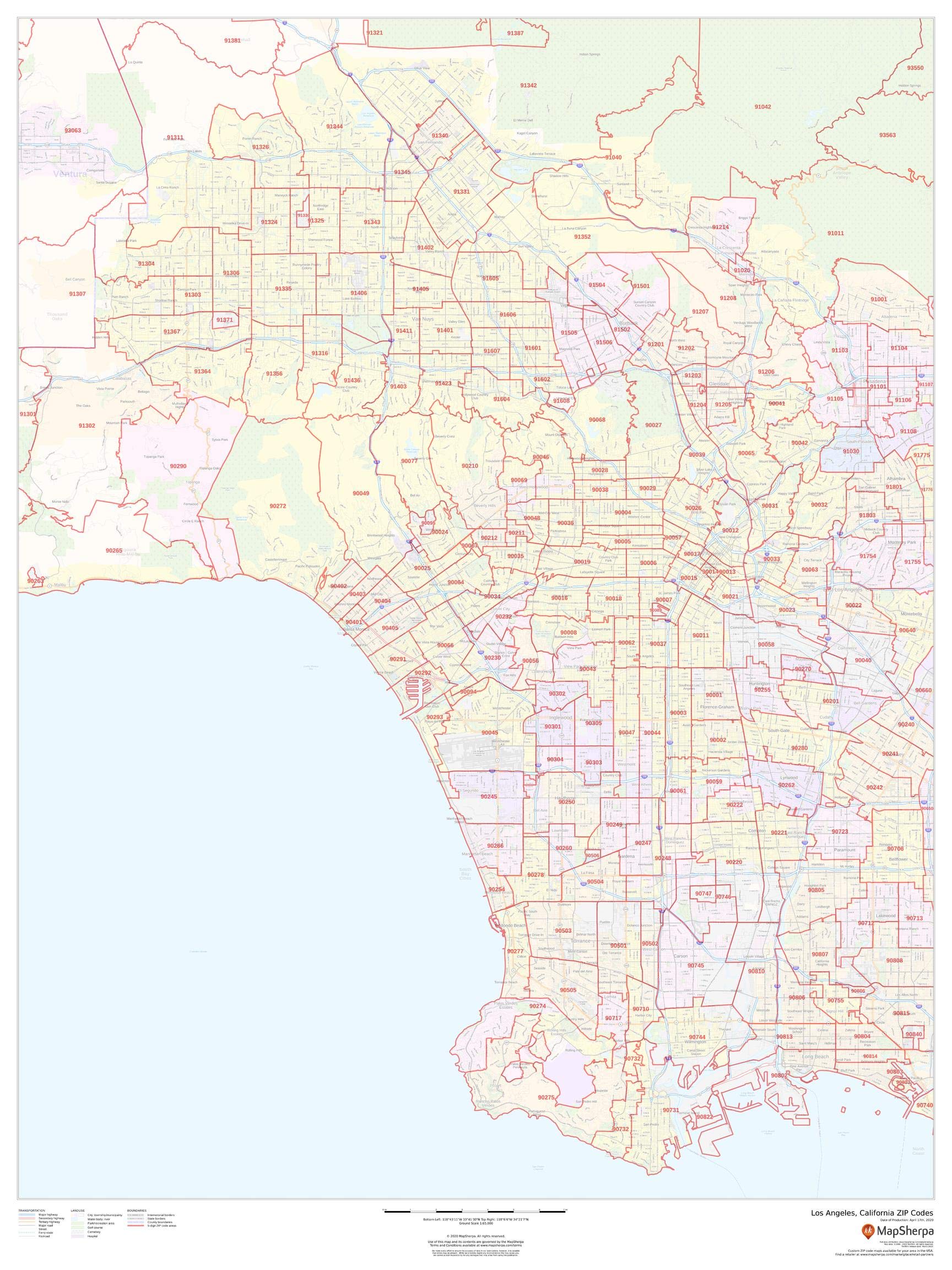 los angeles county zip codes