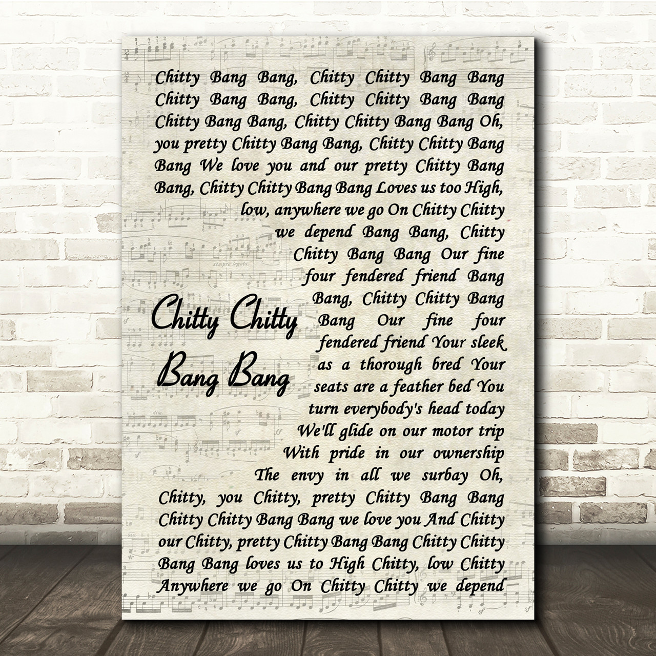 lyrics to chitty chitty bang bang