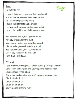 lyrics to roar katy perry