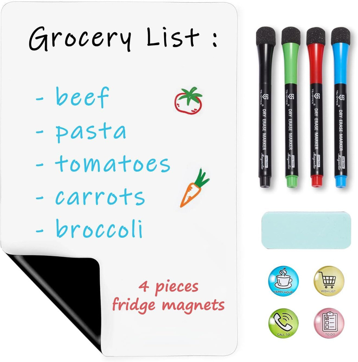 magnetic dry erase whiteboard for fridge