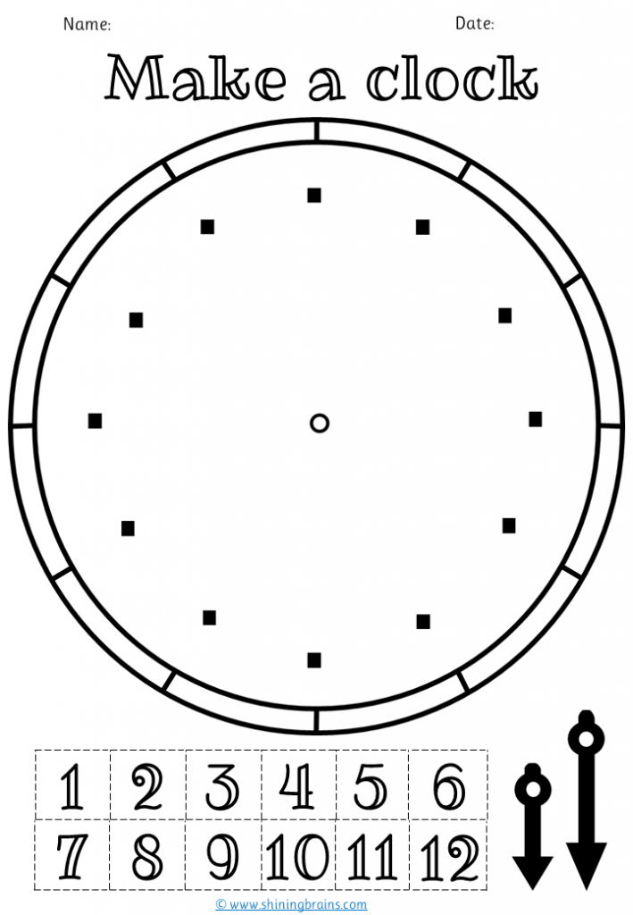 make a clock worksheet